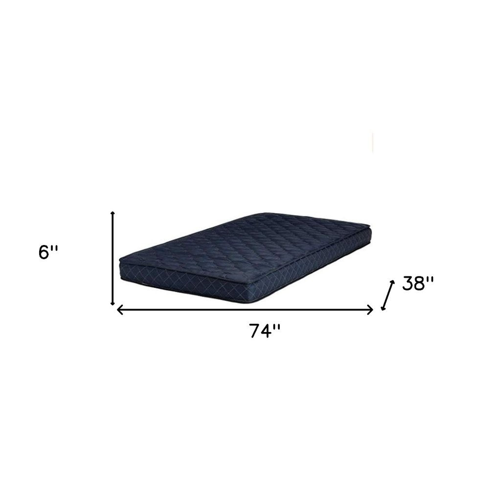 Navy Blue Twin Memory Foam Water Resistant Mattress - 6-inch