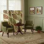 Brown Canvas Folding Four Panel Screen Room Divider - 84-inch