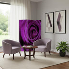 Pink Canvas Folding Three Panel Screen Room Divider - 72-inch
