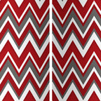 Red and Gray Canvas Folding Four Panel Screen Room Divider - 84-inch