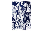 Black and White Canvas Folding Three Panel Screen Room Divider - 72-inch