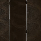 Black Canvas Folding Three Panel Screen Room Divider - 72-inch