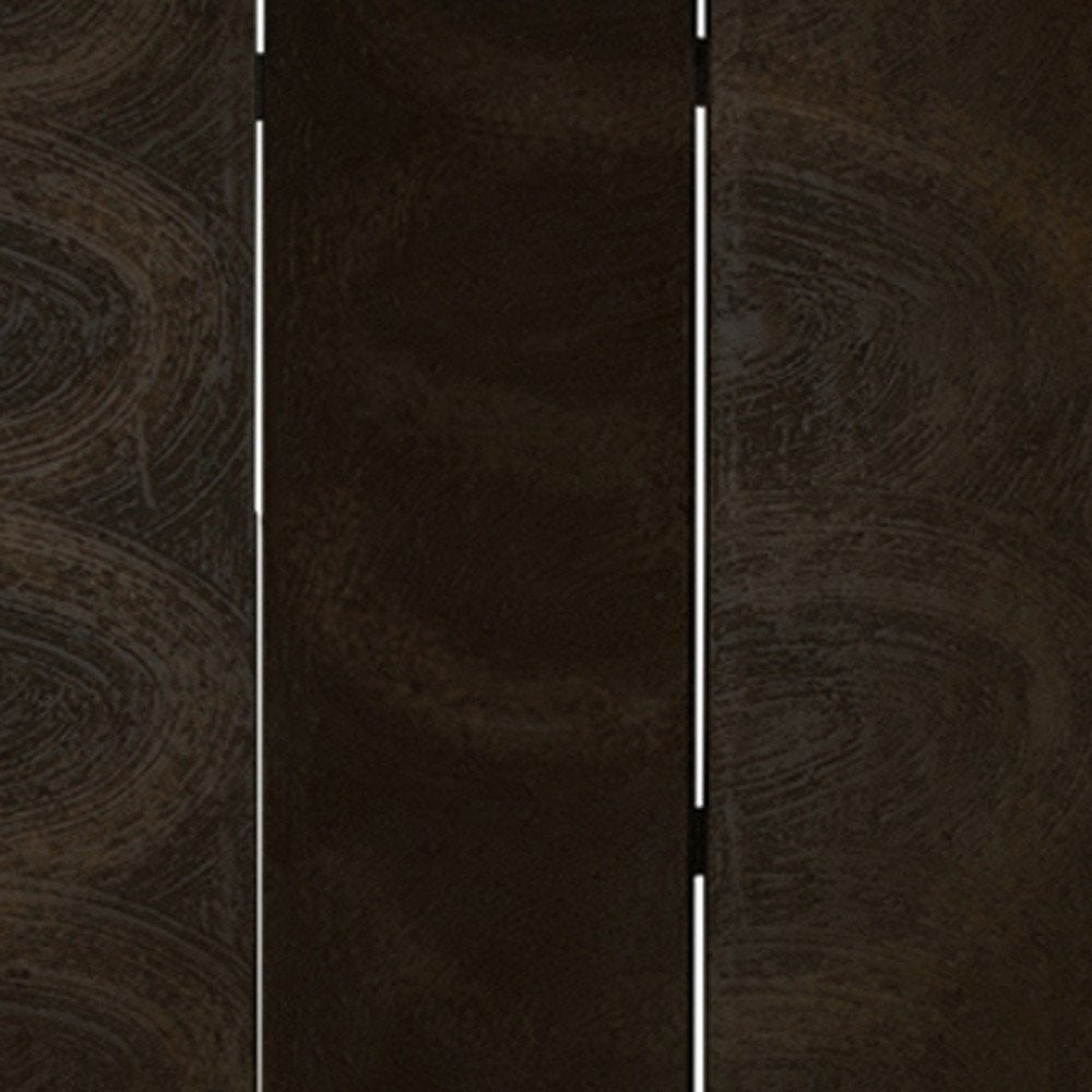 Black Canvas Folding Three Panel Screen Room Divider - 72-inch