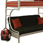 Twin Over Full Silver Metal Tube Bunk Bed - 78 X 41 X 65-inch