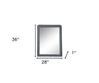 Light Gray Framed Mirror - 36-inch