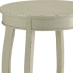 Red Wood Round End Table with Shelf - 24-inch