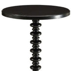 Brown Solid Wood Round Pedestal End Table - 22-inch