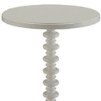 Brown Solid Wood Round Pedestal End Table - 22-inch