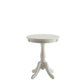 Black Wood Round Pedestal End Table - 22-inch