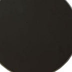Black Wood Round Pedestal End Table - 22-inch