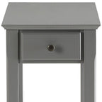 Brown Solid Wood End Table - 23-inch