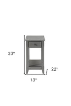 Brown Solid Wood End Table - 23-inch