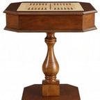 Brown Cherry Octagonal Game Table with Drawer - 28-inch