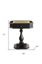Brown Cherry Octagonal Game Table with Drawer - 28-inch