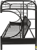 Twin Over Full Silver Metal Tube Bunk Bed - 78 X 41 X 65-inch