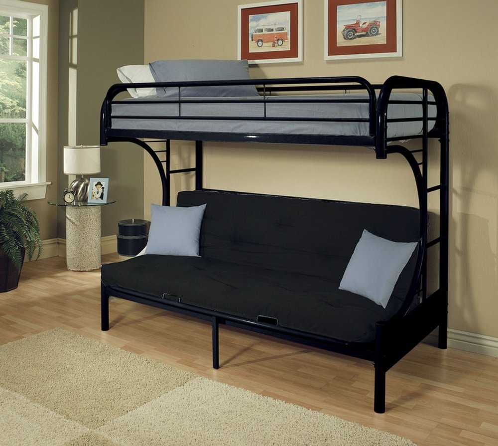 Twin Over Full Silver Metal Tube Bunk Bed - 78 X 41 X 65-inch