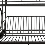 Twin Over Full Silver Metal Tube Bunk Bed - 78 X 41 X 65-inch