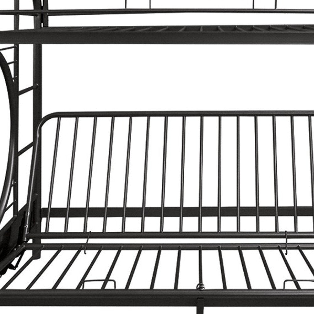 Twin Over Full Silver Metal Tube Bunk Bed - 78 X 41 X 65-inch