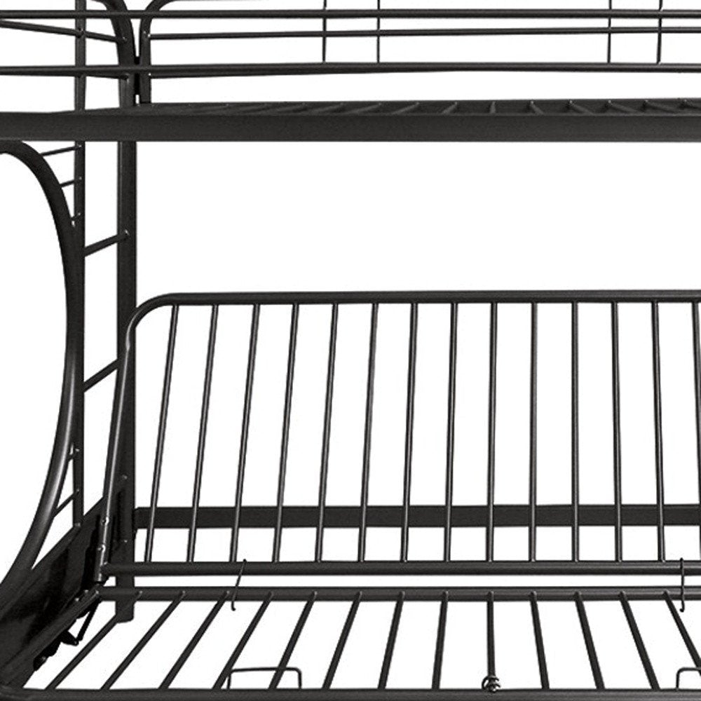 Twin Over Full Silver Metal Tube Bunk Bed - 78 X 41 X 65-inch