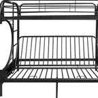 Twin Over Full Silver Metal Tube Bunk Bed - 78 X 41 X 65-inch