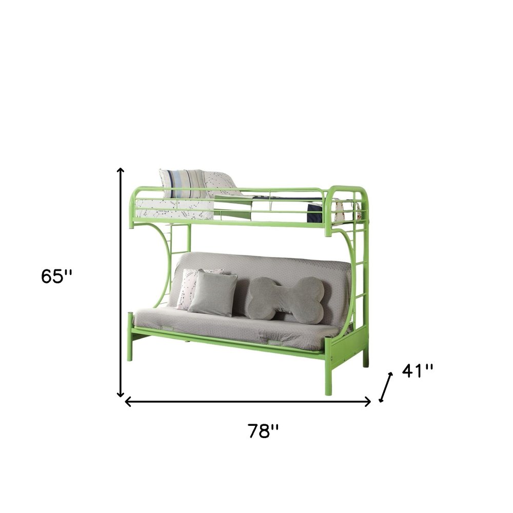 Twin Over Full Silver Metal Tube Bunk Bed - 78 X 41 X 65-inch