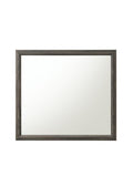 Gray Wood Framed Accent Mirror - 35-inch