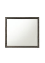 Gray Wood Framed Accent Mirror - 35-inch