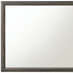 Gray Wood Framed Accent Mirror - 35-inch