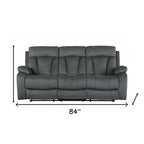 Modern Grey Fabric Sofa - 40-inch
