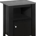 Black Wood Nightstand - 24-inch