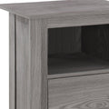 Gray Wood End Table with Shelf - 24-inch