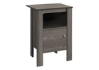 Gray Wood End Table with Shelf - 24-inch