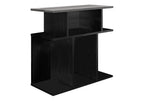 Gray and Black Wood Floor Shelf End Table with 6 - 24-inch
