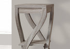 Deep Taupe Wood Square End Table with Two Shelves - 32-inch