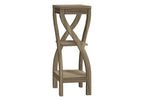 Deep Taupe Wood Square End Table with Two Shelves - 32-inch