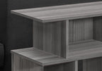 Dark Gray Wood End Table with Six Open Shelves - 24-inch