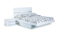 80' X 60' X 42.5' Modern Queen White High Gloss Bed