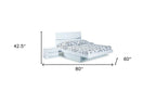 80' X 60' X 42.5' Modern Queen White High Gloss Bed