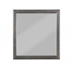 Gray Square Wood Framed Accent Mirror - 38-inch