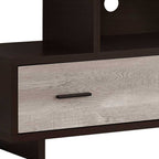 Wood Brown Cabinet Enclosed Storage TV Stand - 47-inch