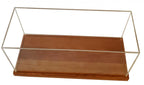 Wood Brown Glass Standard Display Stand - 28-inch