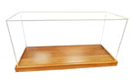 Wood Brown Glass Standard Display Stand - 28-inch