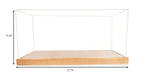 Wood Brown Glass Standard Display Stand - 28-inch