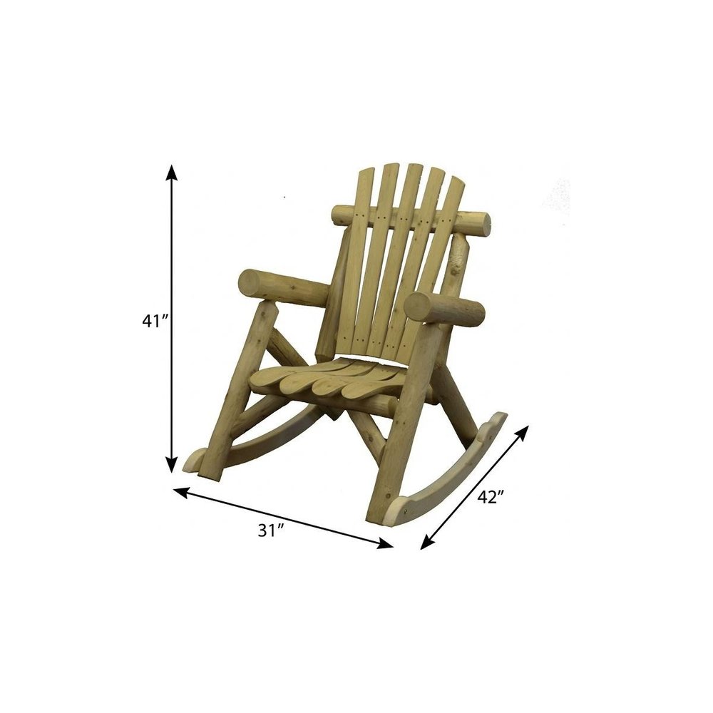 Natural Wood Rocking Chair - 31 X 42 X 41-inch