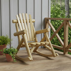 Natural Wood Rocking Chair - 31 X 42 X 41-inch