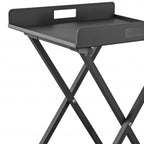Gray Aluminum Outdoor Side Table - 19-inch