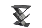 Black Solid Wood Pedestal Console Table - 19-inch