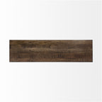 Rectangular Mango Woodmedium Brown Top and Black Iron Base Accent Bench