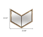 Natural Novelty Wood Framed Accent Mirror - 23-inch