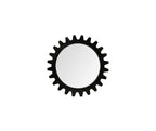 Black Cog Round Metal Frame Wall Mirror - 26-inch